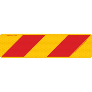 ZEBRA Left Hand Rear 600 x 150mm Class 1 Reflective Sign - Long Life Sticker